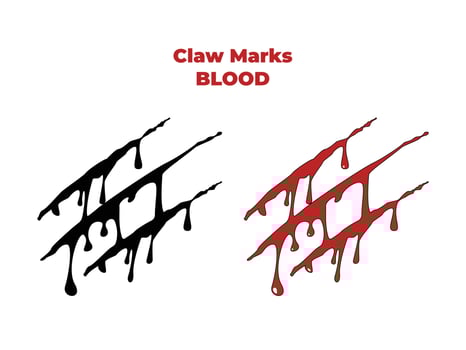 the end of the day, wild animal claw blood illustration, wild animal claw, wild animal attack scratch illustration vector