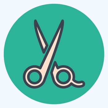 Icon Scissor - Color Mate Style vector