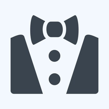 Icon Suit 2 - Glyph Style,Simple illustration,Editable stroke vector
