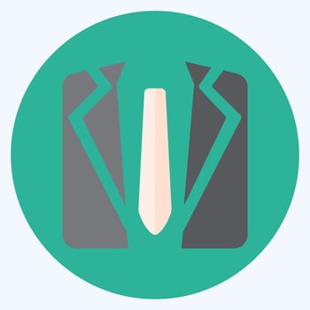 Icon Suit 1 - Flat Style,Simple illustration,Editable stroke vector