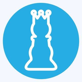 Icon Chess 1 - Blue Eyes Style,Simple illustration,Editable stroke vector