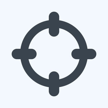 Icon Aim - Glyph Style,Simple illustration,Editable stroke vector