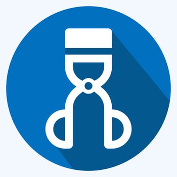 Icon Eyelash Curlers - Long Shadow Style vector