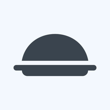 Icon Serving Food - Glyph Style - Simple illustration, Editable stroke. vector