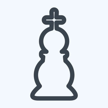 Icon Chess 2 - Line Style,Simple illustration,Editable stroke vector