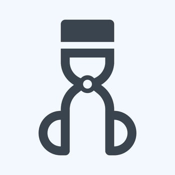 Icon Eyelash Curlers - Glyph Style vector