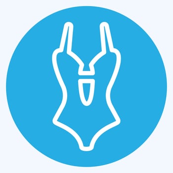 Icon Swimsuit 2 - Blue Eyes Style,Simple illustration,Editable stroke vector
