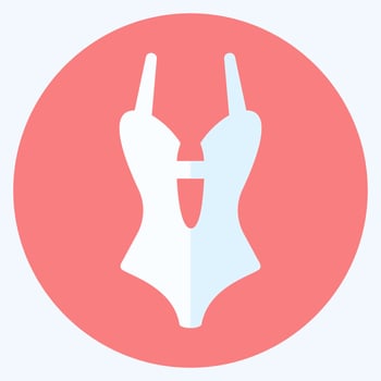 Icon Swimsuit 2 - Flat Style,Simple illustration,Editable stroke vector