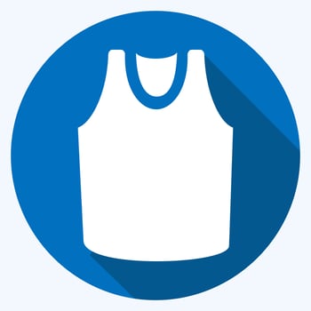 Icon Shirt 2 - Long Shadow Style,Simple illustration,Editable stroke vector