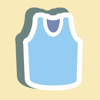 Sticker Shirt 2,Simple illustration,Editable stroke vector
