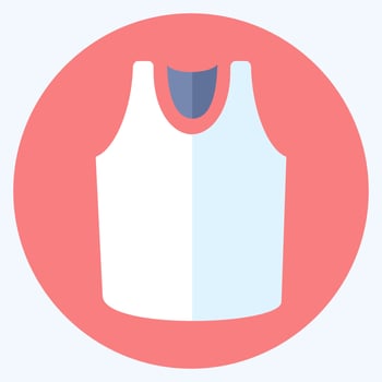 Icon Shirt 2 - Flat Style,Simple illustration,Editable stroke vector