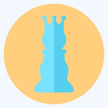 Icon Chess 1 - Flat Style,Simple illustration,Editable stroke vector