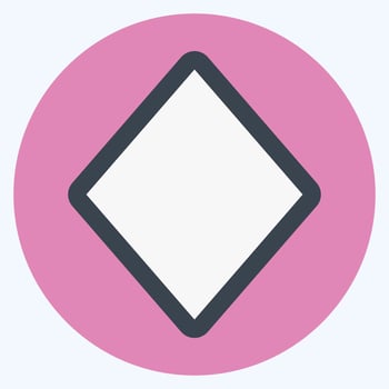 Icon Diamonds - Color Mate Style,Simple illustration,Editable stroke vector