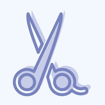 Icon Scissor - Two Tone Style vector