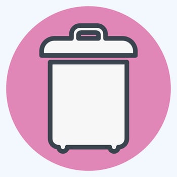 Icon Pot 2 - Color Mate Style - Simple illustration, Editable stroke. vector