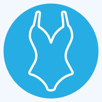 Icon Swimsuit 1 - Blue Eyes Style,Simple illustration,Editable stroke vector