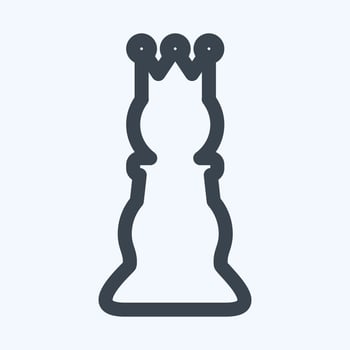 Icon Chess 1 - Line Style,Simple illustration,Editable stroke vector