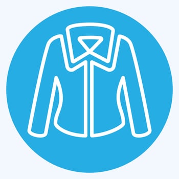 Icon Shirt-1 - Blue Eyes Style,Simple illustration,Editable stroke vector