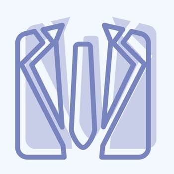 Icon Suit 1 - Two Tone Style,Simple illustration,Editable stroke vector