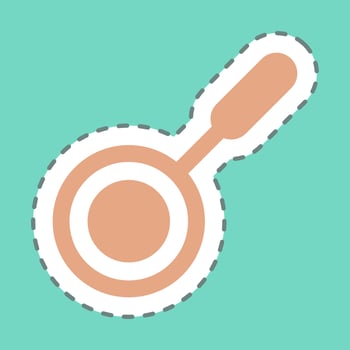 Sticker Pan 1 - Line Cut - Simple illustration, Editable stroke. vector