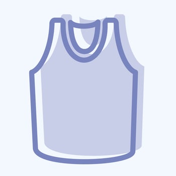 Icon Shirt 2 - Two Tone Style,Simple illustration,Editable stroke vector