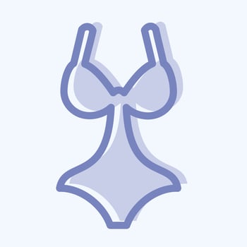 Icon Swimsuit 3 - Two Tone Style,Simple illustration,Editable stroke vector