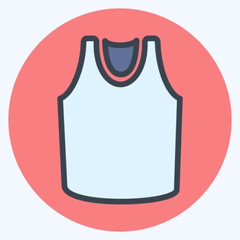 Icon Shirt 2 - Color Mate Style,Simple illustration,Editable stroke vector