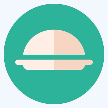 Icon Serving Food - Flat Style - Simple illustration, Editable stroke. vector