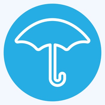 Icon Umbrella - Blue Eyes Style,Simple illustration,Editable stroke vector
