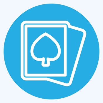 Icon Ace - Blue Eyes Style,Simple illustration,Editable stroke vector