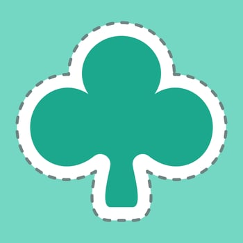 Sticker Clubs - Line Cut,Simple illustration,Editable stroke vector
