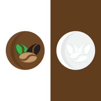 coffee bean icon vector