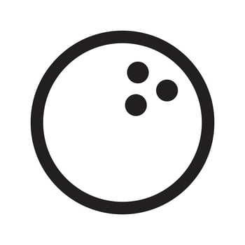 bowling ball Icon vector Line for web, presentation, logo, Icon Symbol.
