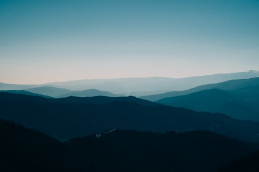 mountain in blue hour photo