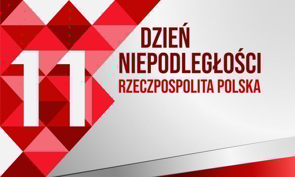 Polish Independence Day Background. Greeting card, banner, vector illustration. Polish national day 11 November. With the Polish national flag. Premium and luxury design