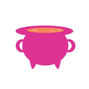 Magic Witch Cauldron. Magical boiler vector