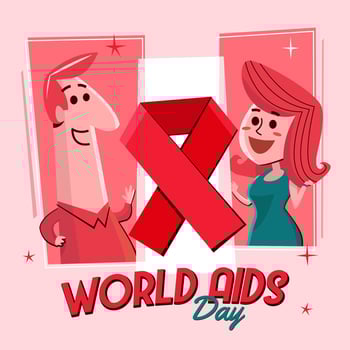Retro Style of World Aids Day vector