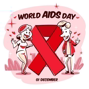 Retro Style of World Aids Day vector