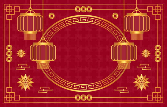 Chinese New Year Red Background vector