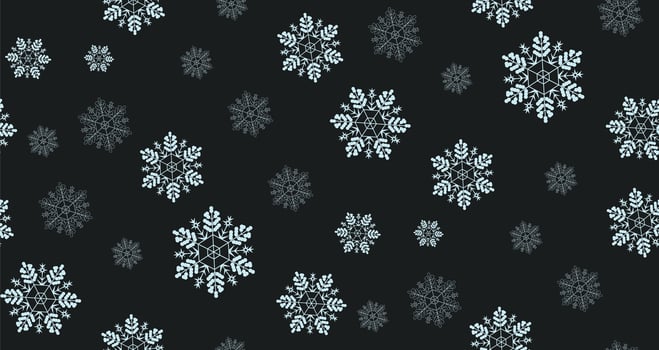 Snowflakes Seamless Background Pattern Dark Theme photo