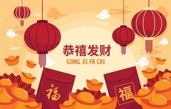 Gong Xi Fa Cai Background vector