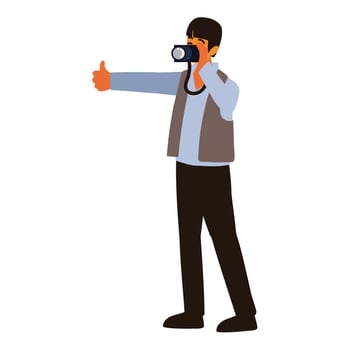 guy using a camera vector