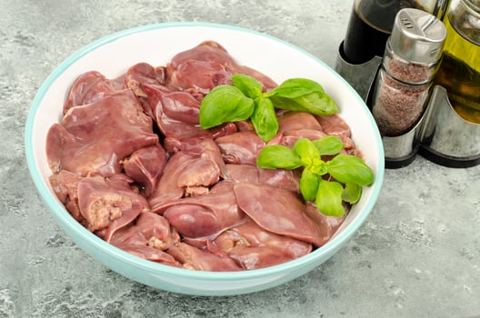 Raw chicken liver for cooking. Studio Photo. photo