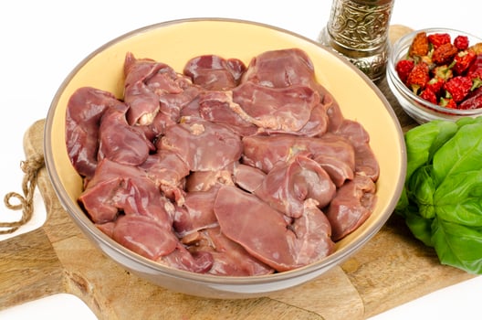 Raw chicken liver for cooking. Studio Photo. photo