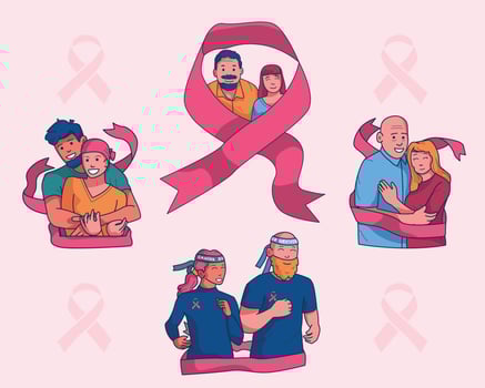 World Cancer Day Character Collection vector