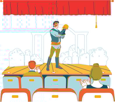 Drama class conduct by actor vector