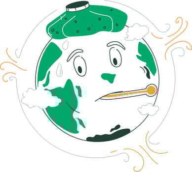 problems in the sky with ozone holes vector
