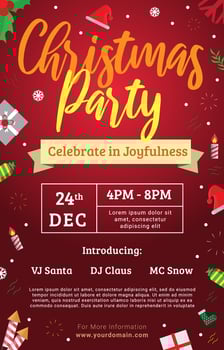 Christmas Party Poster Template vector