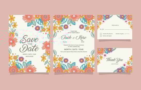 Wedding Invitation Template vector