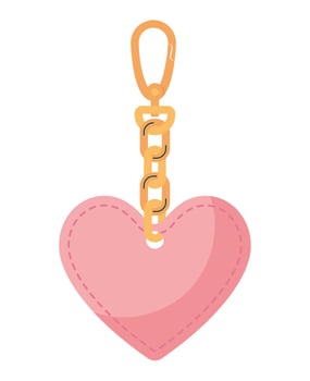 heart keychain design vector